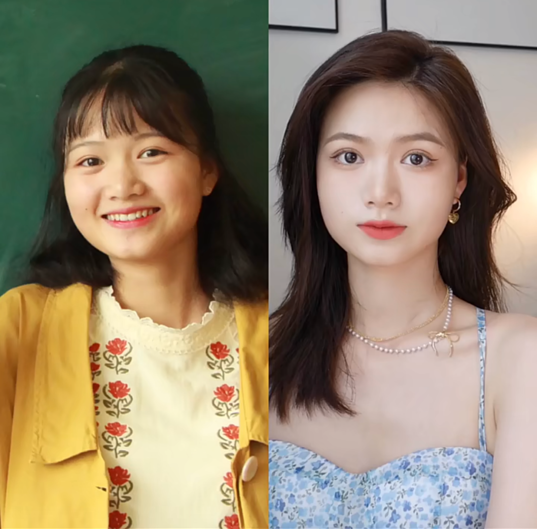 谁还嫌方圆脸小个子女孩不好看呢?